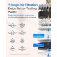 thumbnail image 5 of Waterdrop T3-T 220 GPD, Remineralization 7-Stage Reverse Osmosis System, 2:1 Pure to Drain, NSF/ANSI 372 Certified Water Filtration System, Under Sink RO Water Filter with Water Tank, No Power Needed, 5 of 9