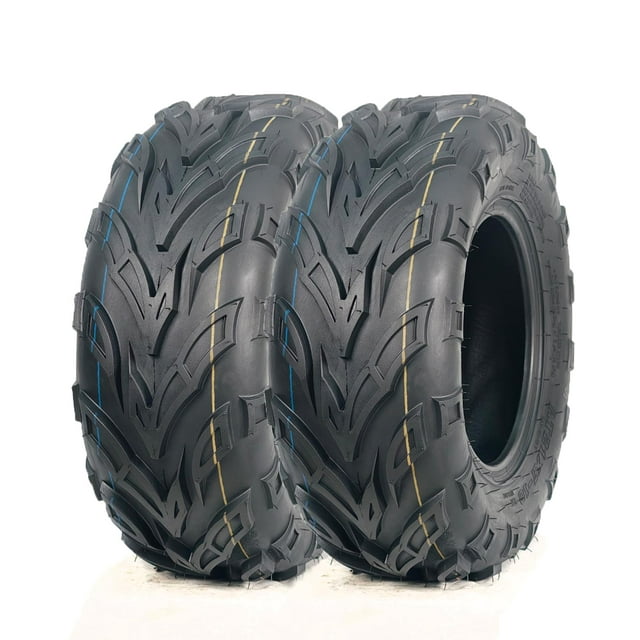 Heavy-Duty Tubeless AT22X10-10 Deep Step Rear Tire Set – 2-Pack for ATV/UTV Reinforced Sidewall All-Terrain Off-Road, Trail, Sand & Mud Fit for Quads, Go-Karts & Golf Carts