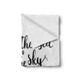 thumbnail image 2 of Saying Soft Flannel Fleece Throw Blanket, Hand Drawn Typography with Uplifting Free Themed Message Modern Ink Style, Cozy Plush for Indoor and Outdoor Use, 60" x 80", Black White, by Ambesonne, 2 of 6
