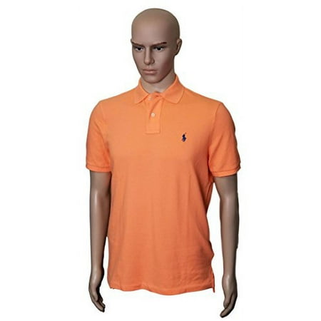 Polo Ralph Lauren Classic Fit Mesh Pony Logo Polo Shirt (XL, PeachOrange)
