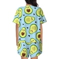 thumbnail image 3 of Bingfone Avocado and Hearts Print Pajamas Sets for Women Soft Short-Sleeved Pjs with Lounge Shorts Two Piece Sleepwear, 3 of 8