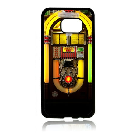 Vintage Style Jukebox Record Music Player Black Rubber Thin Case Cover for the Samsung Galaxy s8 Plus / s8+/ s8p - Samsung Galaxy s8 Plus Accessories - s8 +