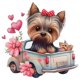 thumbnail image 1 of (HQ221) Resina Diamante Serie Animal Yorkshire Terrier 30*30CM, 1 of 9
