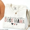 thumbnail image 3 of Good Mama Graphic Tee, Cute Motherhood Shirt with Heart Design, Oversized Casual T-shirt for Moms, Perfect for Mother's Day, Baby Showers, or Everyday Wear., 3 of 7