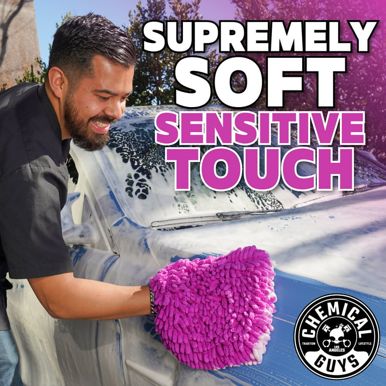 Chemical Guys MIC513 Big Noodle Chenille Microfiber Scratch Free Supersized  Car Wash Mitt for Cars, Trucks, SUVs, RVs & More, Turquoise (11 x 12)