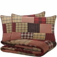 thumbnail image 6 of VHC Brands Wyatt Plaid Cotton Rustic Pre-Washed Quilt Sham King Bedding Accessory, Set, Patchwork Tan, 6 of 9