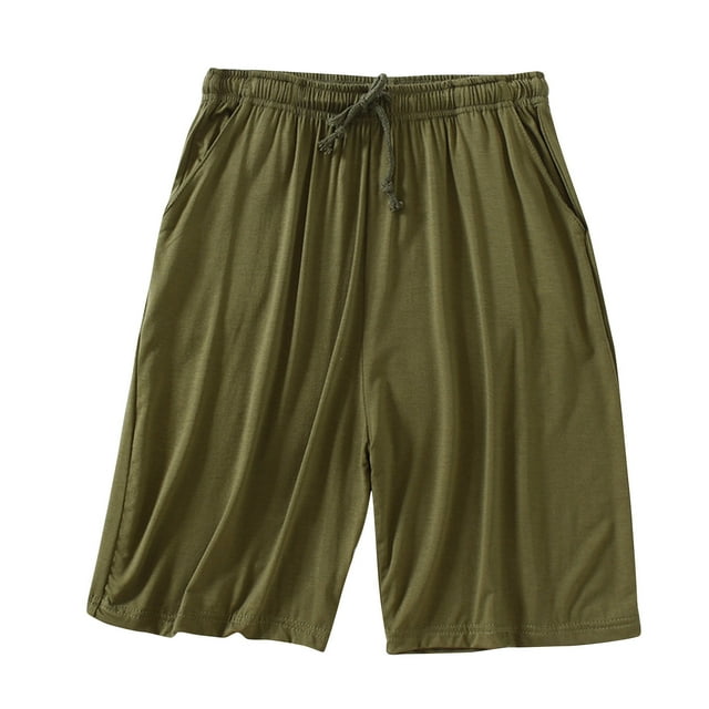 Mens Sports Shorts Lightweight Quick Dry Thin Five Division Home Pajama Shorts Soft Comfy Sleep Pants