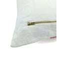 thumbnail image 3 of Fabdivine Off White Linen Hand Block Print Outdoor Throw Cushion Cover , 18"X18", Pink, 3 of 4