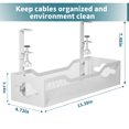 thumbnail image 4 of Bandejas de gestión de cables, paquete de 2 unidades, para colocar debajo del escritorio Litwaro, 4 of 7