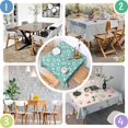 thumbnail image 4 of Pioneer Flower Floral Print Pattern Square Tablecloth, Waterproof Wipeable Spillproof Washable Table Cover for Home Kitchen Party Decor, 42"x42", 4 of 6