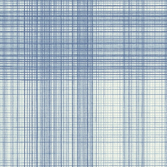 Chesapeake Madras Blue Plaid Wallpaper