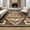 Tan Brown Black, Pattern 4, variant on ODIKA 4'x6' Southwestern Beige Washable Area Rug for Home Office, Under Desk, Non-Slip Chair-Friendly, Flatwoven