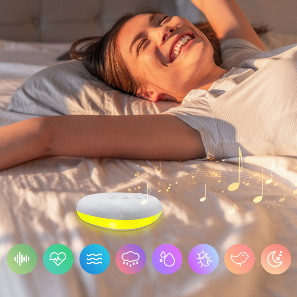 Ksruee Noise Machine Portable Sleep Calming Equipment USB Rechargeable Sleeping Aid Soother for Bedroom Nursery Travel Meditation Study Room Hospital greater