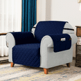 thumbnail image 7 of CHUN YI 1 Piece Sofa Couch Cover 6 Pockets with Elastic Straps Slipcover (XL-Chair, Navy), 7 of 7