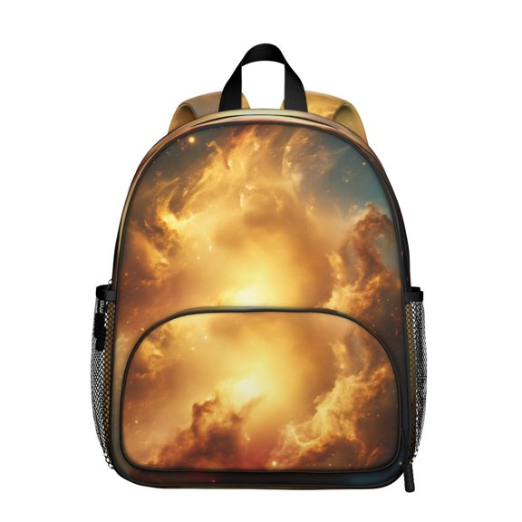 Colorful Starry Sky and Universe Backpack for School, Cute School Bag with Adjustable Shoulder Straps and Padded Back, 13.8"x11.4"x6"