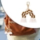 thumbnail image 4 of Llavero creativo, accesorios de adorno, hebilla de llave, colgante , broche de presión, para bolsos, monedero, Unisex, mujer y hombre Marrón Hugo Llavero con borlas, 4 of 7