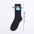 thumbnail image 3 of Cute Cartoon Big Mouth Crew Socks, Colorful Braided Rope Funny Face Casual Cotton Socks, Comfort Soft Daily Wear Mid Calf Socks for Women, 3 of 5