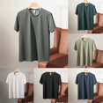 thumbnail image 5 of Mens Quick Dry Short Sleeve O-Neck T-shirt Undershirt Blouse Muscle Fitness Top, 5 of 9