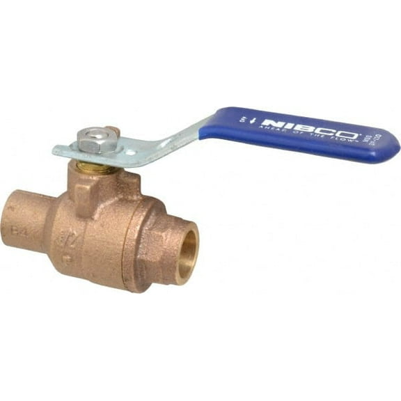 Nibco 1/2" Sweat Bronze Ball Valve Inline S5857066 1/2