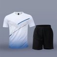 thumbnail image 2 of Valora Men Fahion Outfit Men's Suits Product Classification Men’ s Quick Drying Sports Suit Short Sleeved Shorts Breathable Outdoor Running Clothes Fitness Training Apparel White 3XL, 2 of 3