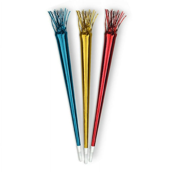Beistle Club Pack of 36 Metallic Tasseled Trumpet New Years Noisemaker Party Favors 25"