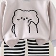 thumbnail image 5 of TOWED22 Baby Toddler Boy Fall Winter Set Outfits 2Pcs Long Sleeve Printed Round Neck T-Shirt Elastic Waist Pants Soft Warm Clothes(Grey,6-12 M), 5 of 5