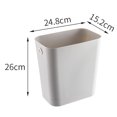 thumbnail image 6 of Bathroom Gap Trash Can Uncovered Narrow Plastic Waste Basket with Fixed Hole Space Saving Slim Garbage Can for Bedroom Kitchen Living Room Office, 6 of 8