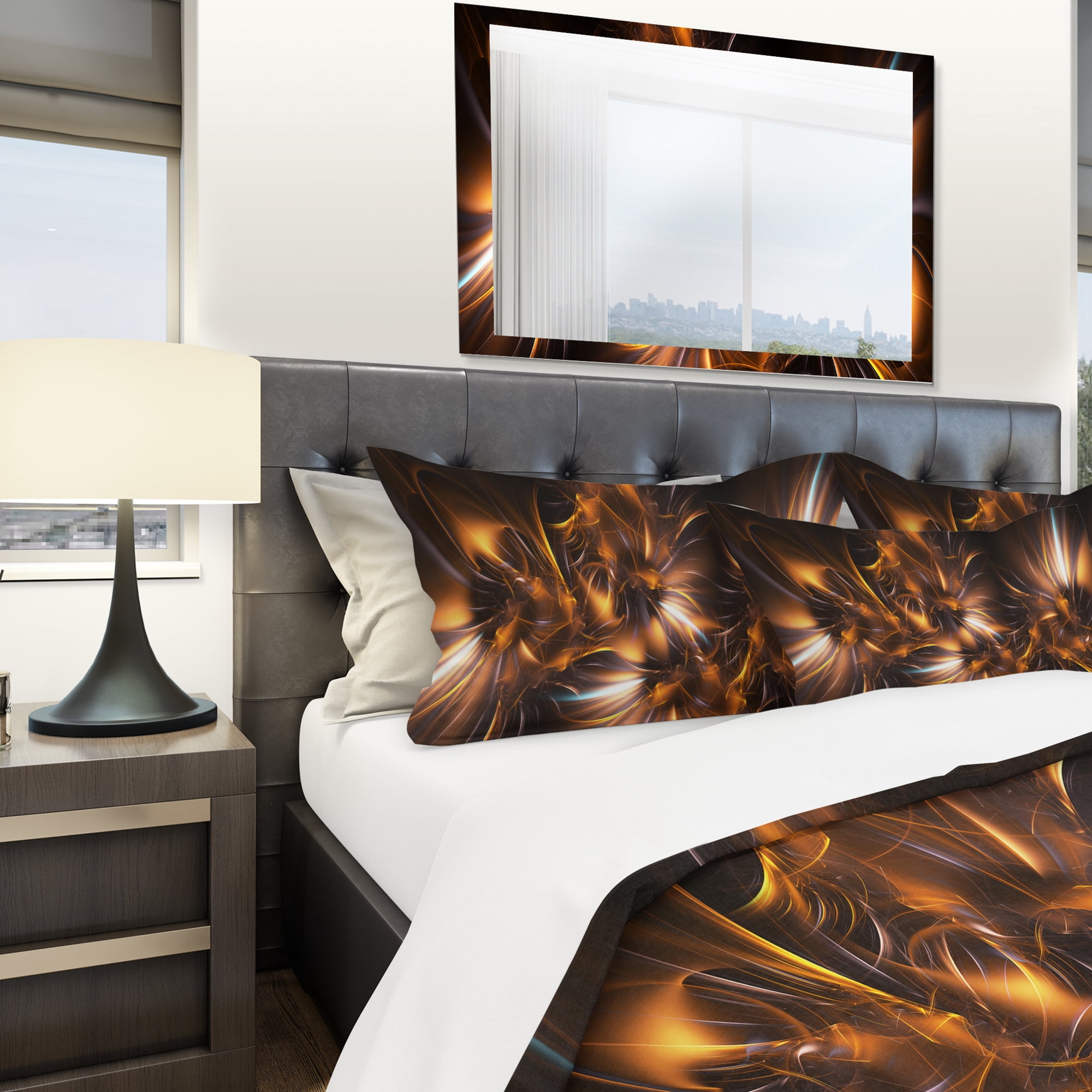 Designart 'Silver and Gold Stars' Modern & Contemporary Duvet Cover Set