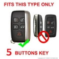 thumbnail image 3 of 2pcs Dobrev 5 Buttons Silicone Smart Key Case Rubber Cover Skin Fob Holder for Land Rover Range Rover Evoque Sport Vogue Discovery Freelander Remote Key (Purple and Pink), 3 of 3