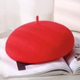 thumbnail image 6 of SikaFu Autumn And Winter Beret Girl Autumn And Winter Version Of British Hundred Painter Hat Wool Solid Color Cute Beilei Hat, 6 of 9
