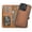 Rustic Tan, variant on Personalized iPhone 13 Pro Compatible Detachable Full Grain Leather Wallet Case with Kickstand Feature