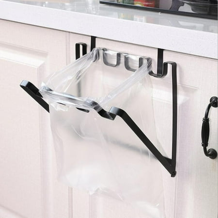 

Garbage Bag Holder Hanging Trash for Trash Bag Rack Kitchen Cupboard Mounts Over Cabinet Doors Cupboards Garbage Rack Organizer