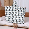 thumbnail image 5 of White Bigfoot and Pine Tree Pattern Hooded Bath Towel，50"x30" for Ages 3 To 12 Kids, Quick Dry Lightweight Soft Microfiber Hood Beach Towel Cover Up for Kids, 5 of 7