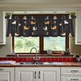 thumbnail image 3 of Yayeee Kitchen Curtains Tier Set of 2 Light Filtering 57"x36" Over Sink Window Panels, Pixel Cat, 3 of 7