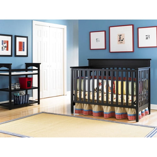 Graco Lauren 4in1 FixedSide Convertible Classic Crib, Black