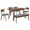 Natural Walnut/Gray - 6-Piece, variant on Alfredo 5-piece Butterfly Leaf Dining Set Natural Walnut