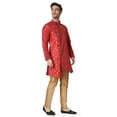 thumbnail image 3 of Royal Kurta Men's Jacquard Silk Printed Kurta, 3 of 7