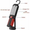 thumbnail image 2 of Luz de trabajo de emergencia recargable por USB con soporte (roja), 2 of 5