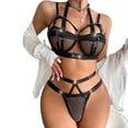 thumbnail image 5 of Gibobby Conjunto ropa interior mujer Lenceria Sexy, Pijama Sexy, Conjunto de Traje de mucama de lencería Sexy para Mujer(Negro, CH), 5 of 5