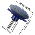 thumbnail image 2 of 2 Pack 50mm Lawn Mower Blade Sharpener for Hand Drill and Tool Sharpener, 2 of 5