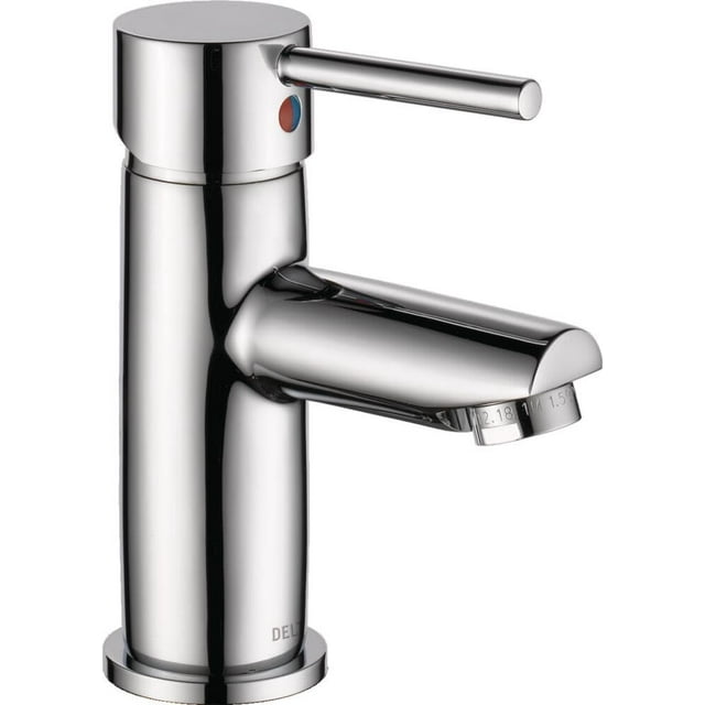 Delta Faucet Modern Single Hole Bathroom Faucet, Single Handle Bathroom Faucet Chrome, Bathroom Sink Faucet, Drain Assembly, Chrome 559LF-PP 7.25 x 6.00 x 6.25 inches