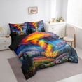 thumbnail image 3 of Homewish Colorful Tornado Twin Bedding Sets 7-Piece for Boys Girls,Gradient Starry Sky Bedding Comforter Set Microfiber,Chic Flowers Jungle Breathable Sheet Sets,Luxury Bedroom Decor,Reversible, 3 of 8