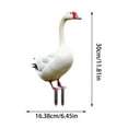 thumbnail image 3 of Elegant Big White Goose Garden Statue Acrylic Big White Goose Decoration Big Goose Garden Accessories Suitable For Big Goose Outdoor Garden Decoration Card Slot Easy To Use, 3 of 6