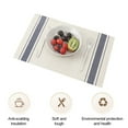 thumbnail image 3 of Pvc Sets de Table à Manger Set de Table Imperméable Résistant à la Chaleur Élégant Motif Rayé Idéal pour la Maison Cuisine Sets de Table Étanches, 3 of 8