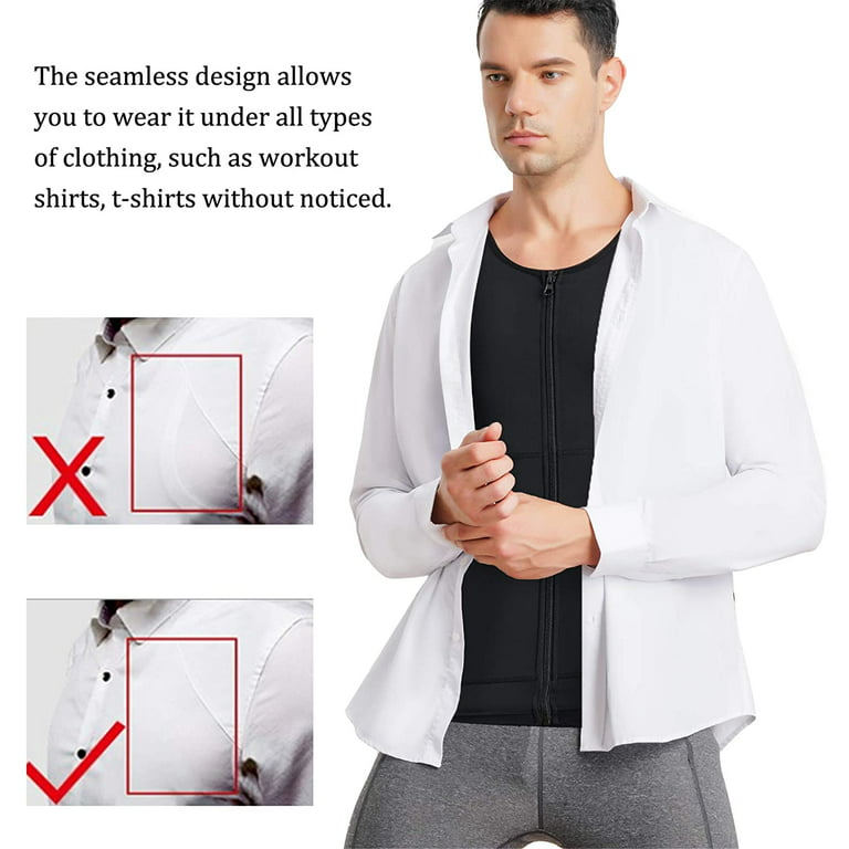 Gotoly Mens Compression Shirt Belly Slimming Body Shaper Vest