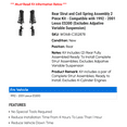 thumbnail image 2 of Rear Strut and Coil Spring Assembly 2 Piece Kit - Compatible with 1992 - 2001 ES300 (Excludes Adpative Variable Suspension) 1993 1994 1995 1996 1997 1998 1999 2000, 2 of 2