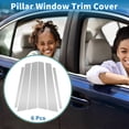 thumbnail image 2 of Unique Bargains Door Pillar Window Trim Anti Scratch Sticker Pillar Posts Door Outer Exterior Cover for VW Golf 6 MK6 2010-2013 Silver Tone, 2 of 8