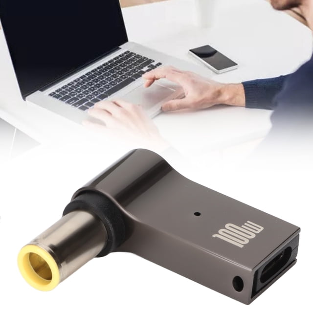 Adaptador USB C A CC, Entrada de Disipación de Calor Rápido Portátil Tipo C Al Adaptador DC Fácil de Usar Para Computeradoras Portátiles Con Puerto de Carga de 7.9x0.9 mm
