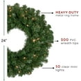 thumbnail image 5 of Northlight Pre-Lit Deluxe Windsor Pine Christmas Artificial Wreath - 24" - Clear Lights, 5 of 6