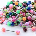 thumbnail image 1 of Flmtop Fashion Mixed Color Tongue Rings 20/50 Pcs Assorted Piercing Barbells Bars Jewelry, 1 of 6